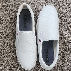 Tommy Hilfiger White Slip-On Sneakers
